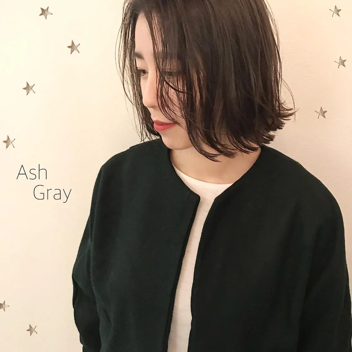 ミディアム カラー 市川 千夏のヘアスタイル