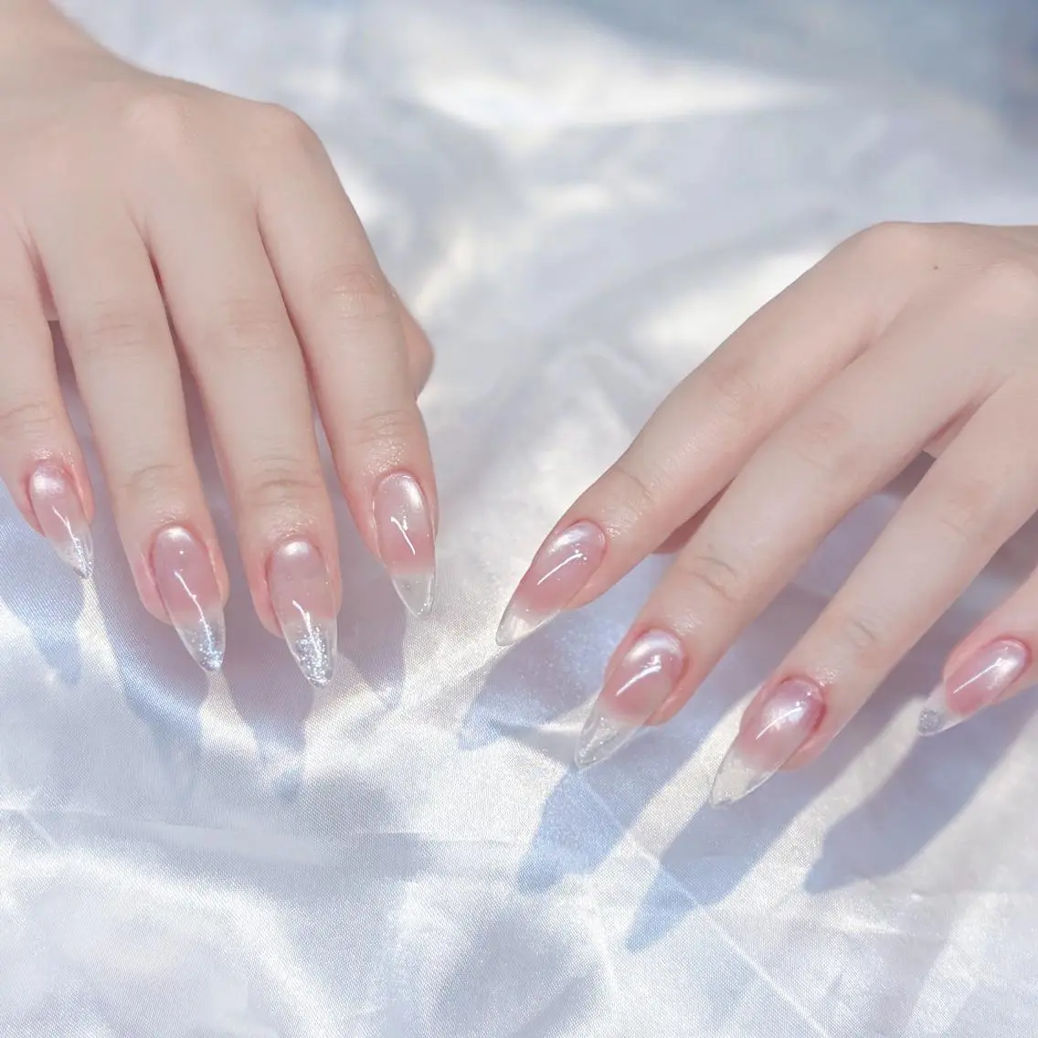 ネイル クリアネイル キラキラネイル ワンホンネイル ハンドネイル Keli Nail 難波のネイルデザイン