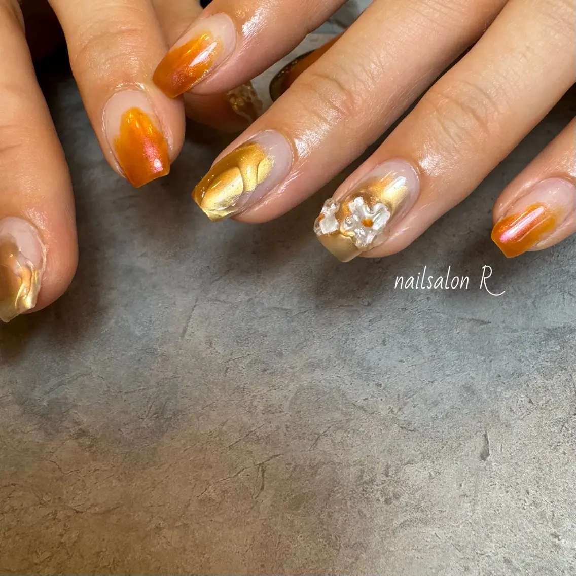 ネイル アートネイル フラワーネイル ニュアンスネイル nailsalon Rのネイルデザイン