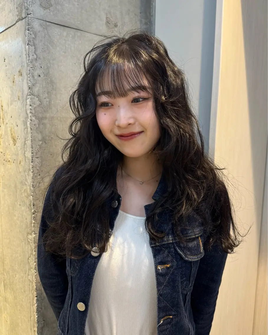 ロング カラー ブルーカラー 透明感カラー カットモデル募集 suzUkaのヘアスタイル