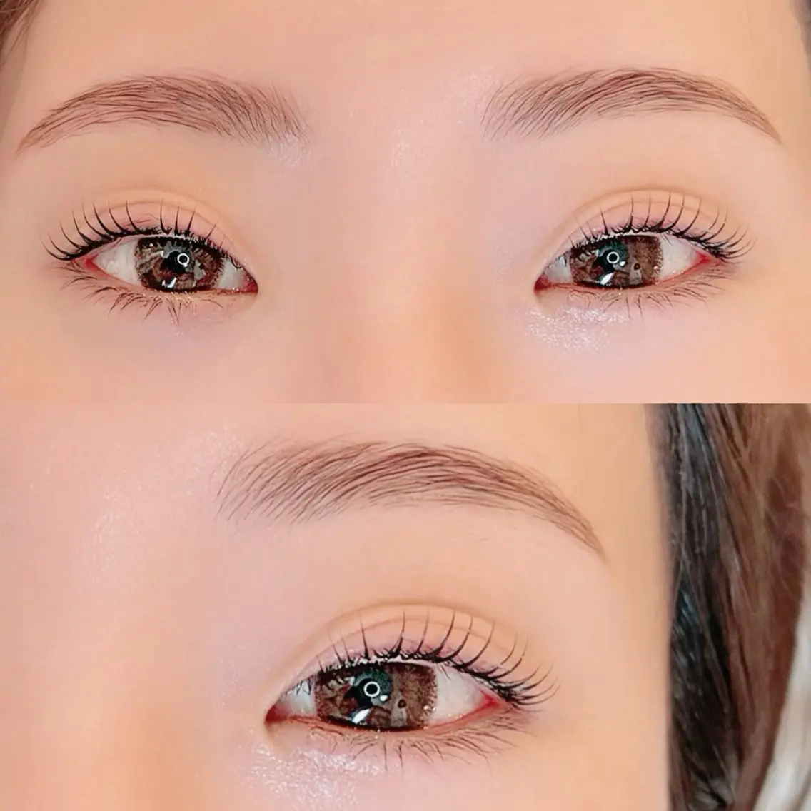 【5・6月限定🍑】モデル価格🫧潤いまつ毛パーマ+眉wax ＆ パーマ (¥2,000)の写真
