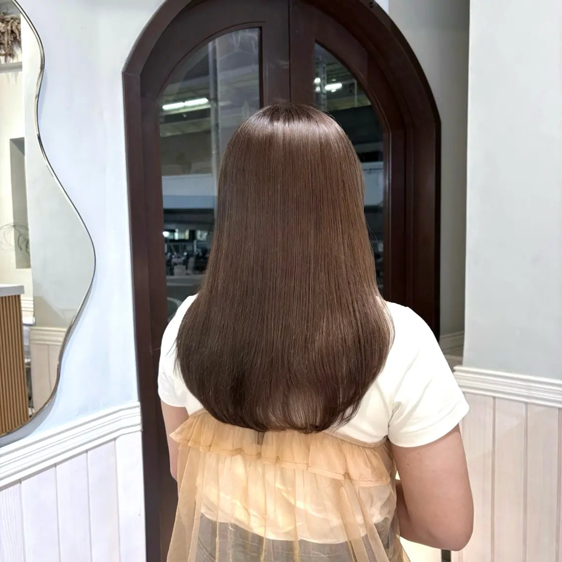 ロング カラー ベージュカラー オレンジ Lidee kanonのヘアスタイル