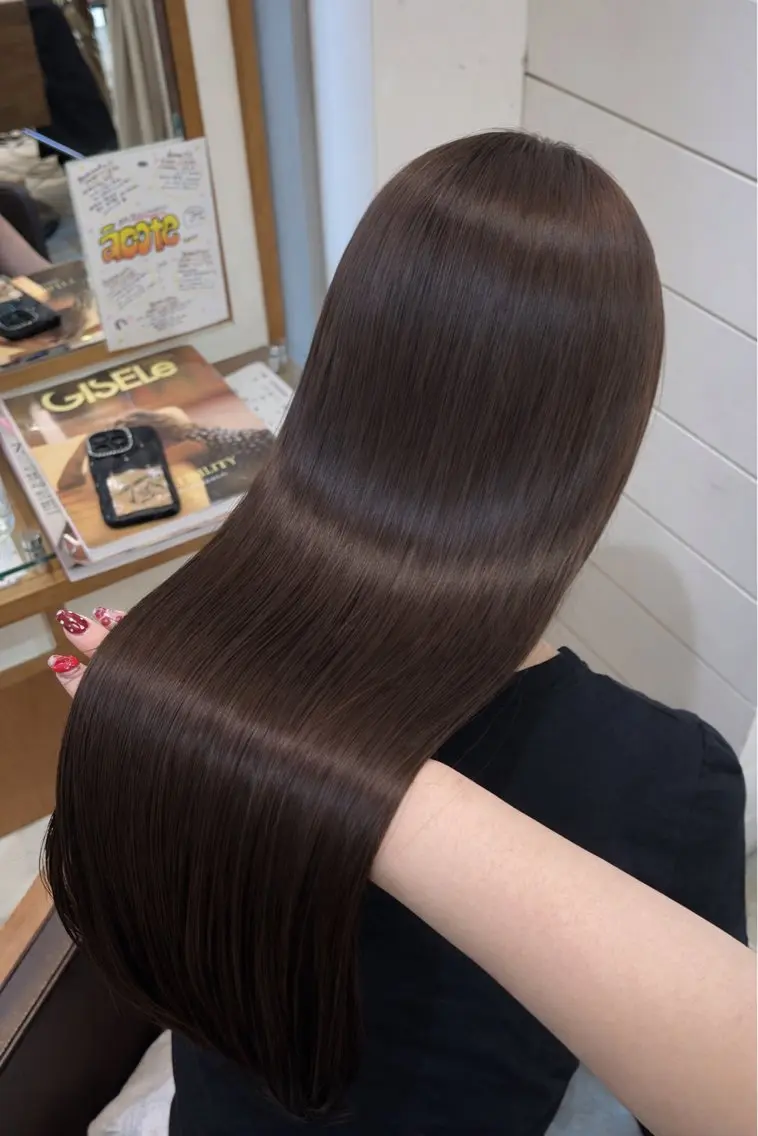 カラー ヘアカラー トリートメント Miwa🦋渋谷/ 透明感カラー/セットのヘアスタイル