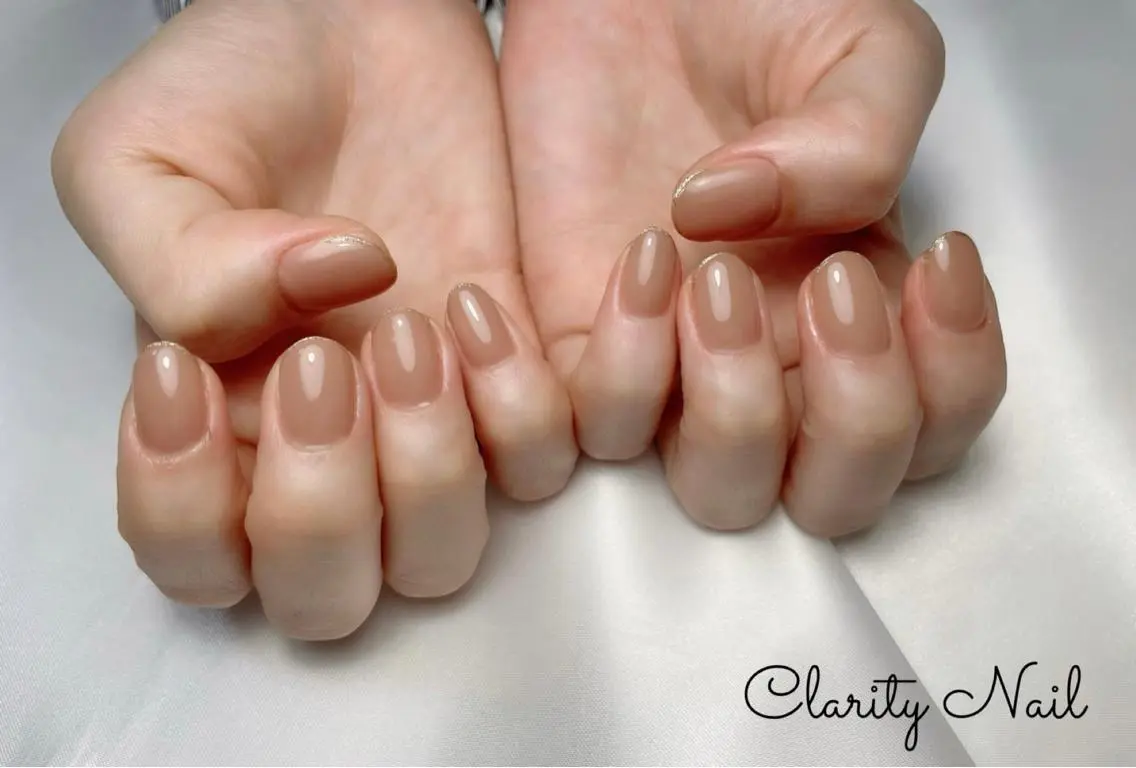 ネイル ラメ(グリッター) ワンカラーネイル ハンドネイル Clarity Nailのネイルデザイン