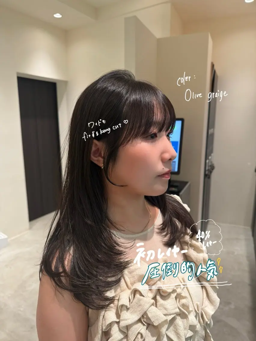 セミロング fitするカット♡/ 多幸感/ふうか◠‿◠のヘアスタイル