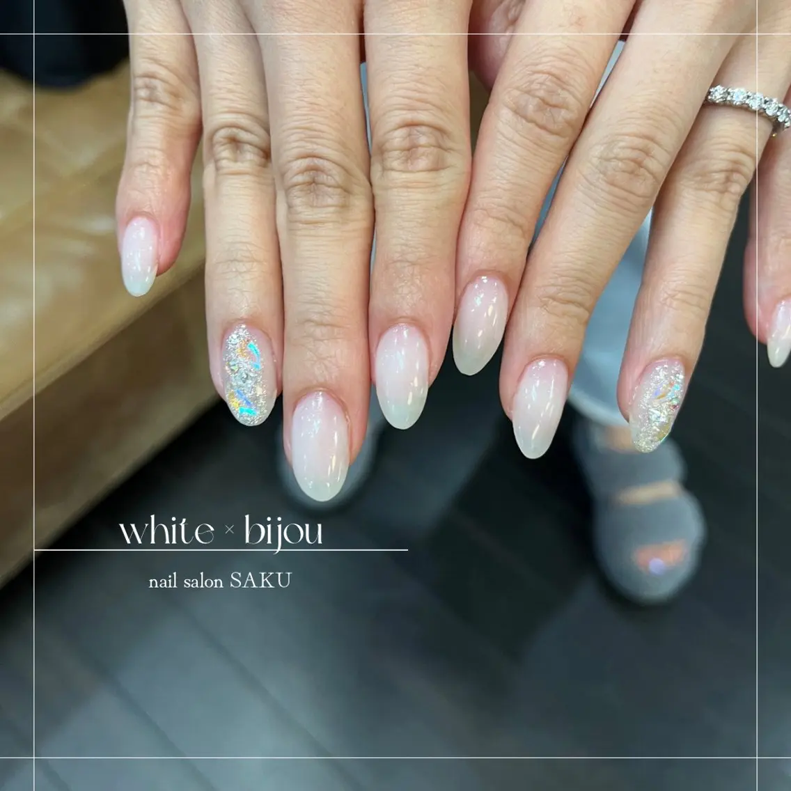 ネイル ニュアンスネイル シンプルネイル SAKU nail 作島茜のネイルデザイン