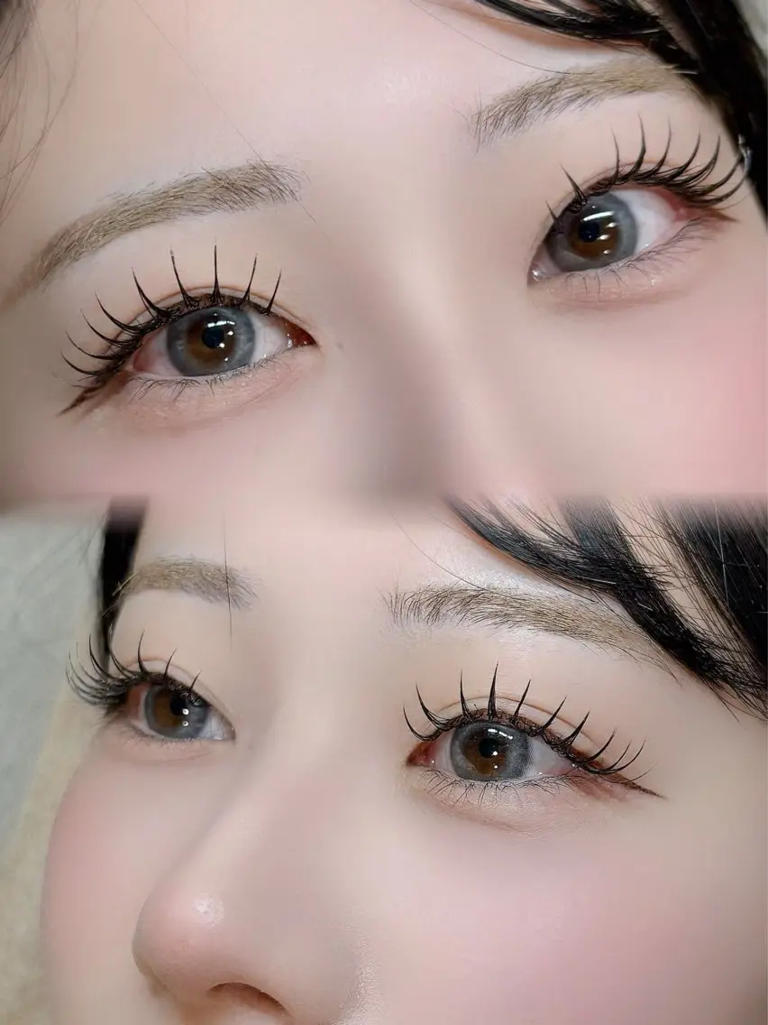 【最先端メニュー🪄】束感仕上げ💞LEDエクステ👀フラットラッシュ120本(所要時間約90分)の写真