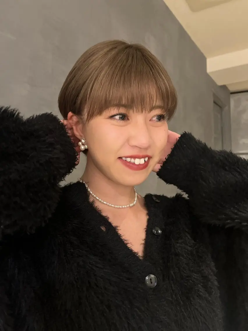 ショート カラー カット ヘアカラー トリートメント 田中 里奈のヘアスタイル