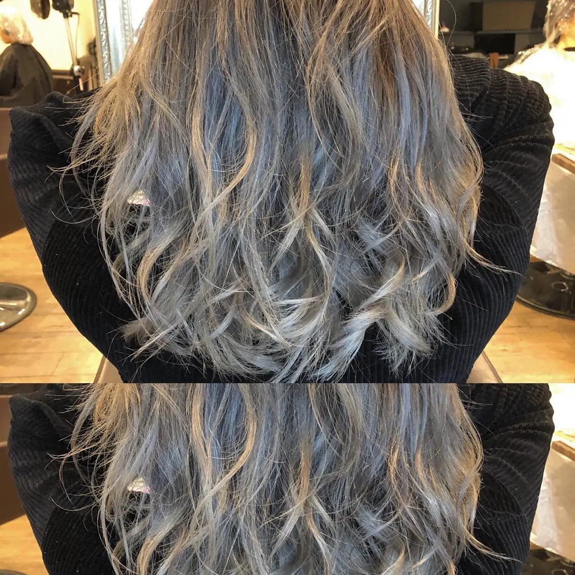 ミディアム カラー ブリーチ グレージュ 外国人風カラー カット ヘアカラー トリートメント JILBLAN京都 ショート/ハイライトのヘアスタイル