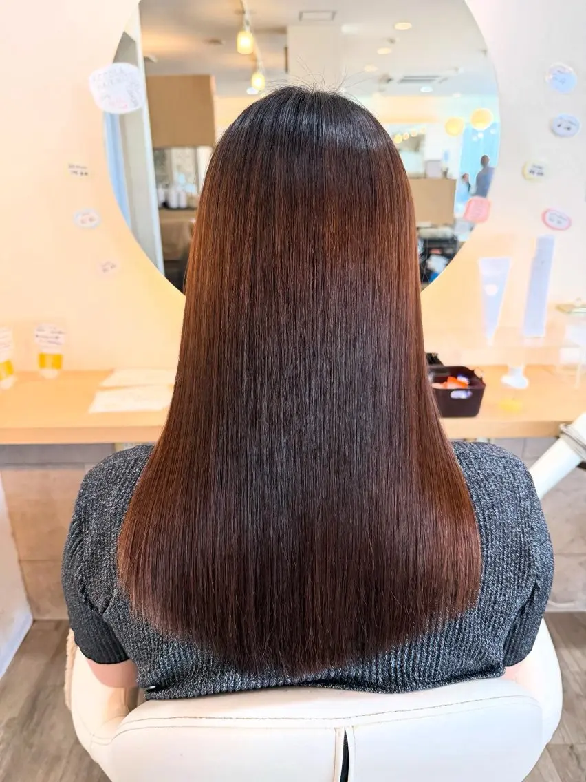 ロング カット 縮毛矯正 伊庭 勇輝のヘアスタイル