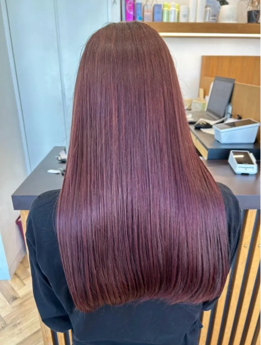 ロング カラー 艶カラー✨ 河津さくらのヘアスタイル