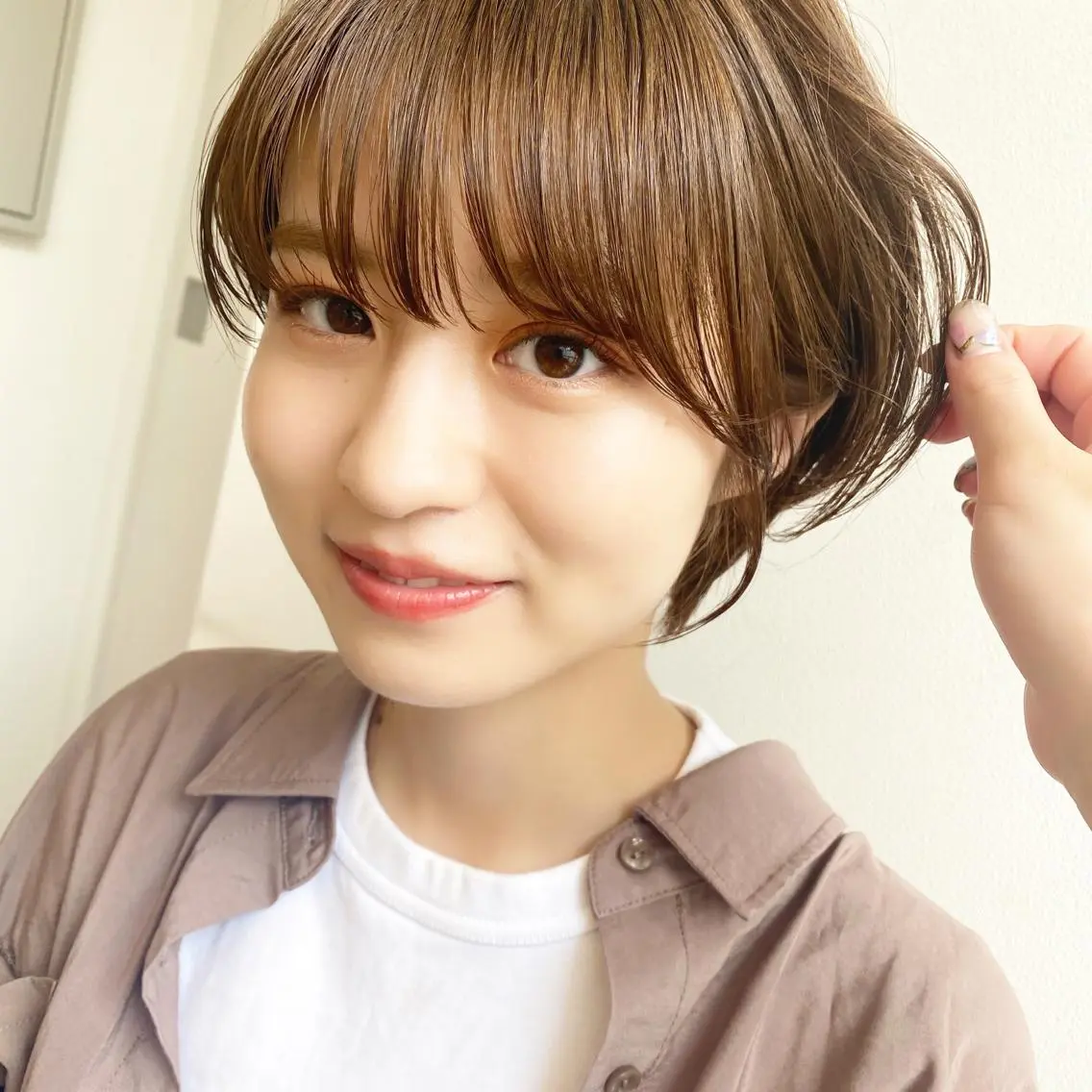ショート カラー パーマ ヘアアレンジ ✨艶髪✨ 奈須晴香のヘアスタイル