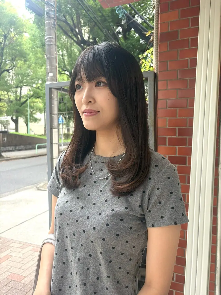 セミロング レイヤーカット ERII /伏見 カットモデル募集中!のヘアスタイル