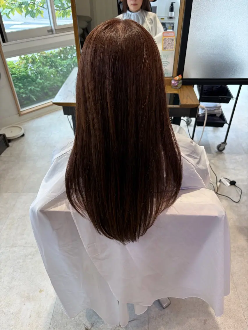 ロング カラー カット ヘアカラー 奥村 奈々加のヘアスタイル