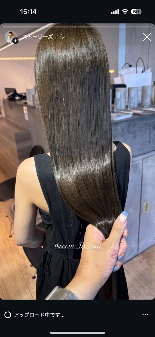 ロング カット 縮毛矯正 山本 千尋のヘアスタイル