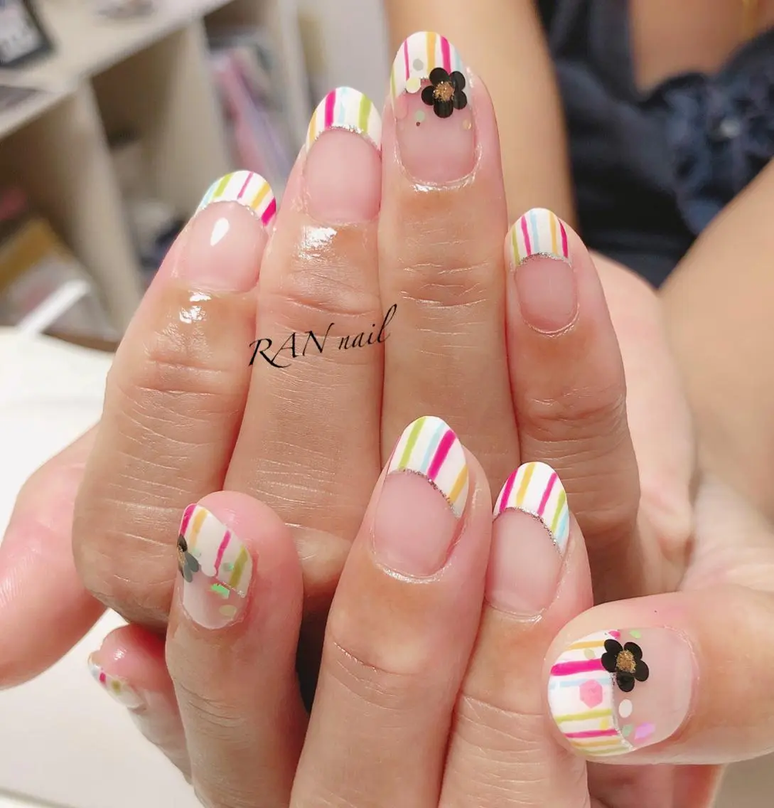 ネイル 成人式 フットネイル フレンチネイル ハンドネイル フットネイル RAN nailのネイルデザイン