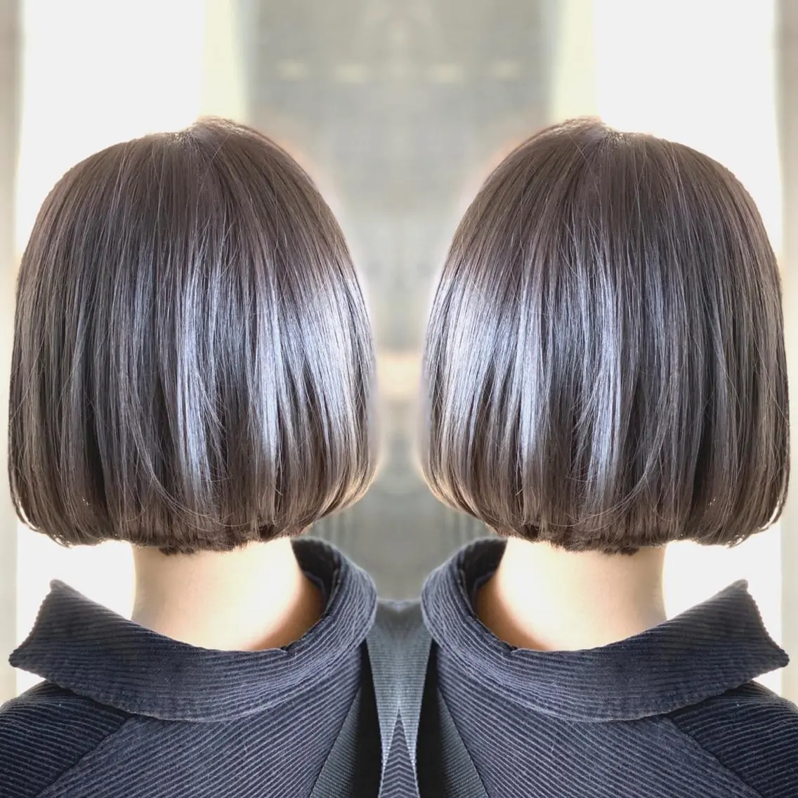ショート カラー ヘアアレンジ グレージュ Merci メルシー 福岡、今泉のヘアスタイル