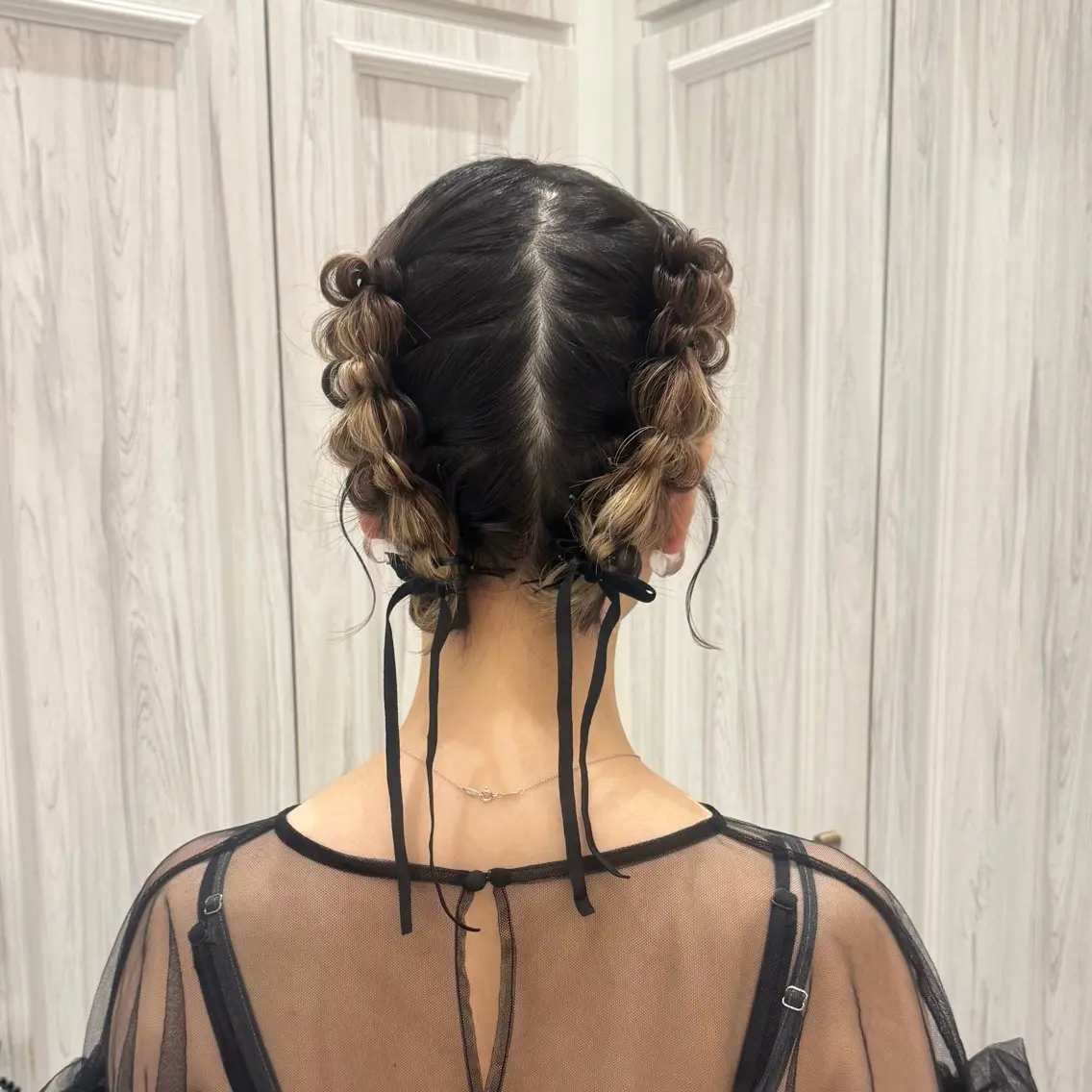 ミディアム ヘアアレンジ 艶カラー/ヘアセット /momo🎀のヘアスタイル