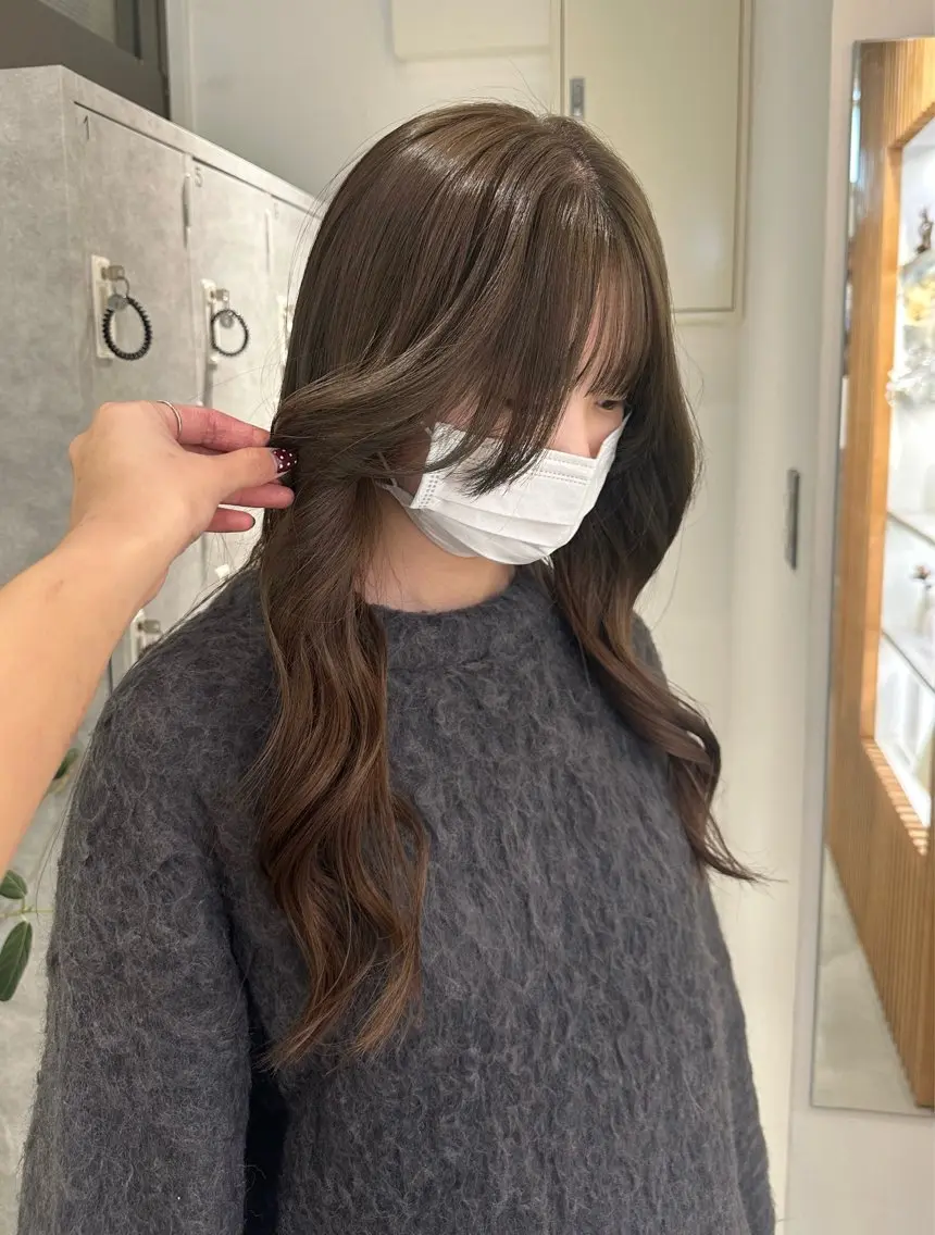ロング ヘアカラー 韓国ヘア/レイヤー/ sara 🎀のヘアスタイル