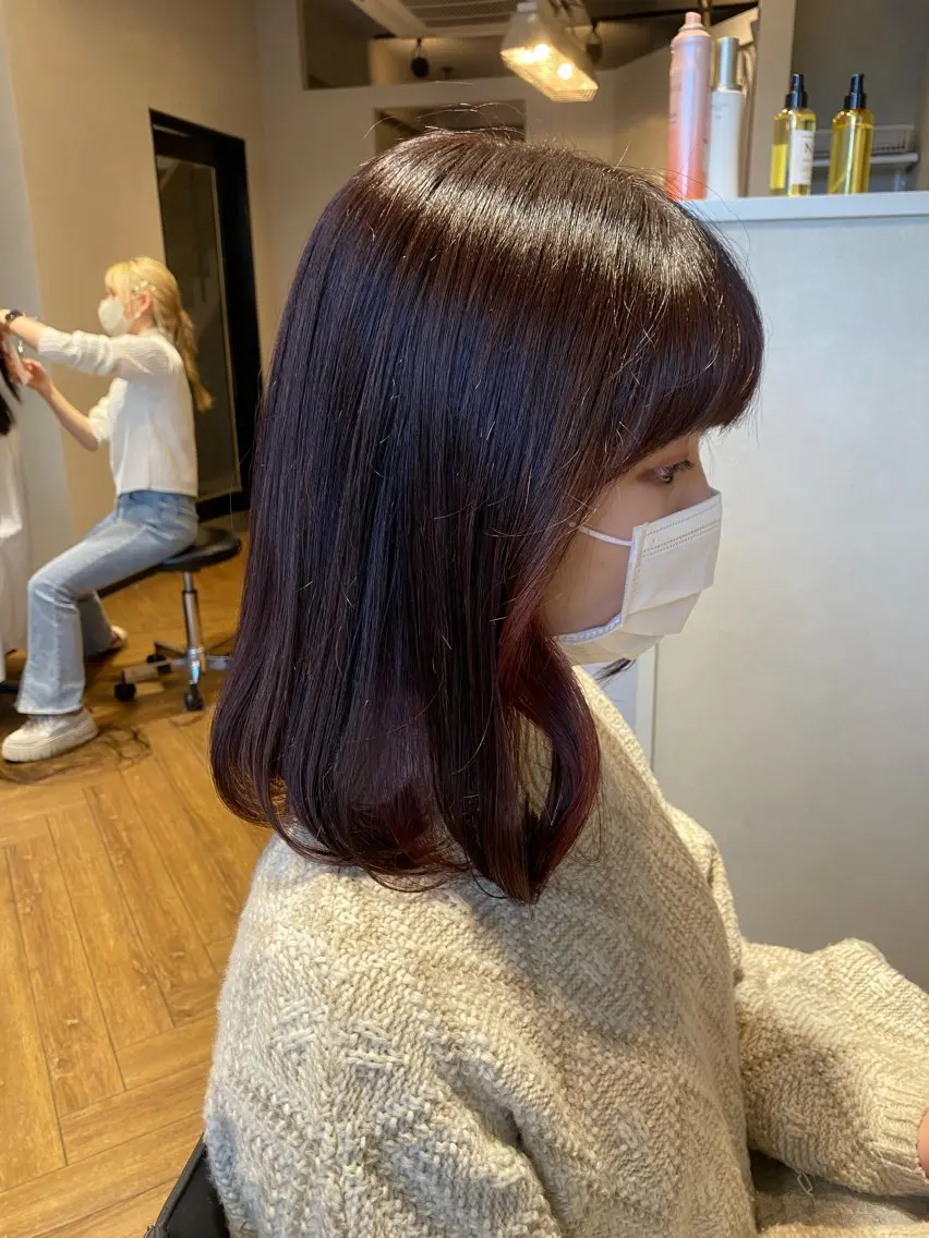 セミロング 木寺 樹莉のヘアスタイル