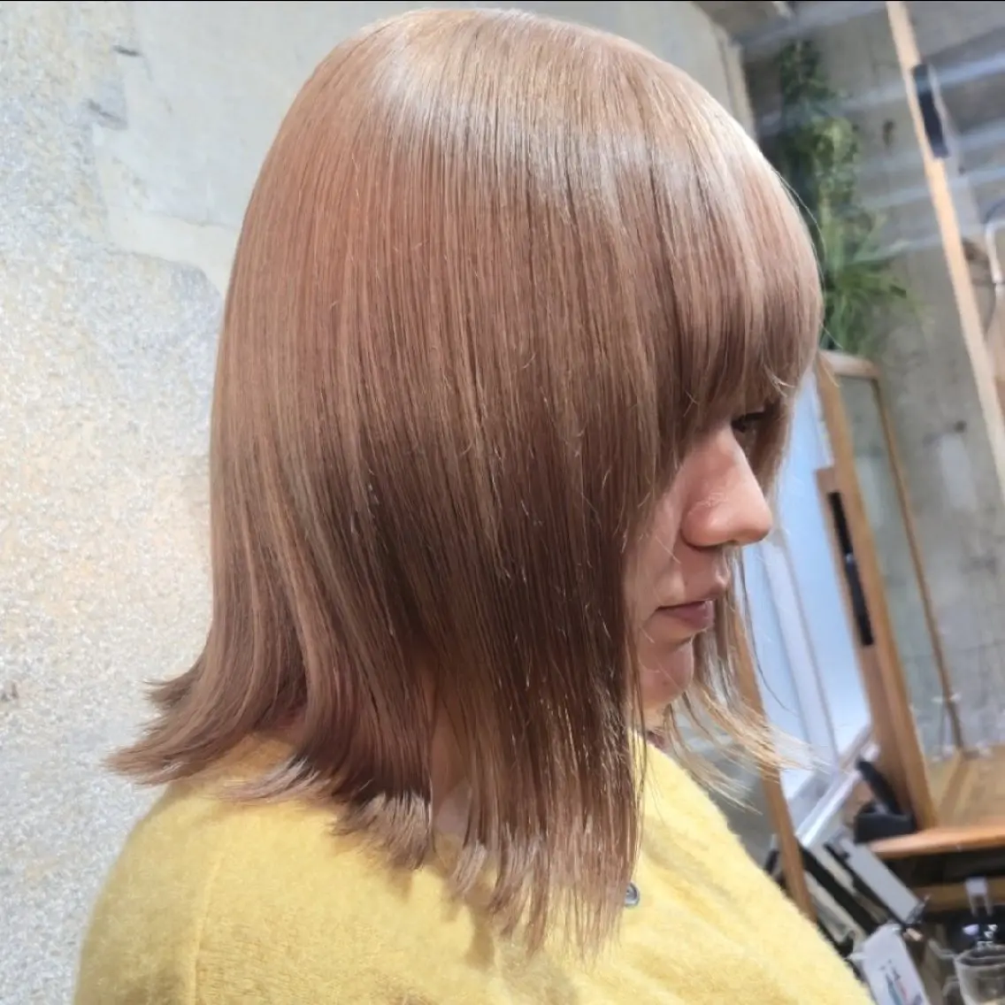 カラー ヘアカラー トリートメント 艶髪縮毛矯正×透明感 カラー◎mikuのヘアスタイル