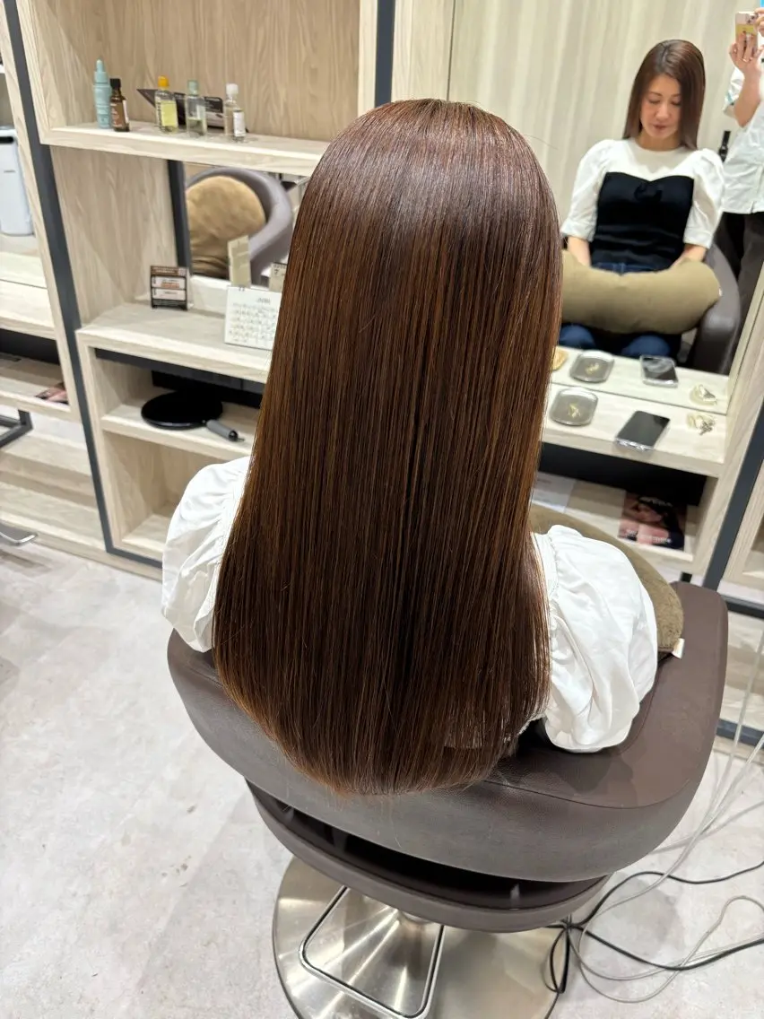 ロング 酸性ストレート カット トリートメント 髪質改善×縮毛矯正 特化サロン/森脇のヘアスタイル