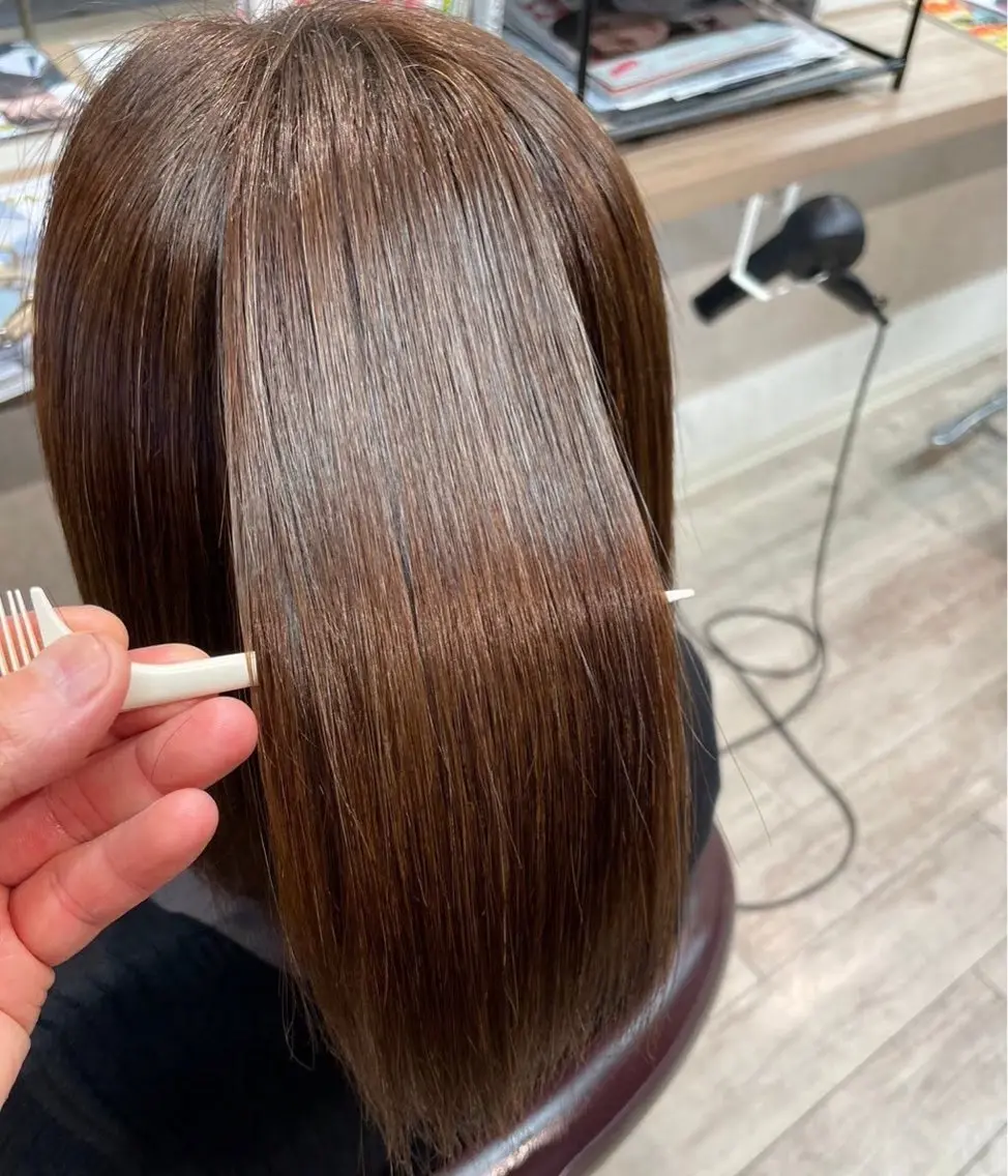 ミディアム 髪質改善 長谷川 賢治のヘアスタイル
