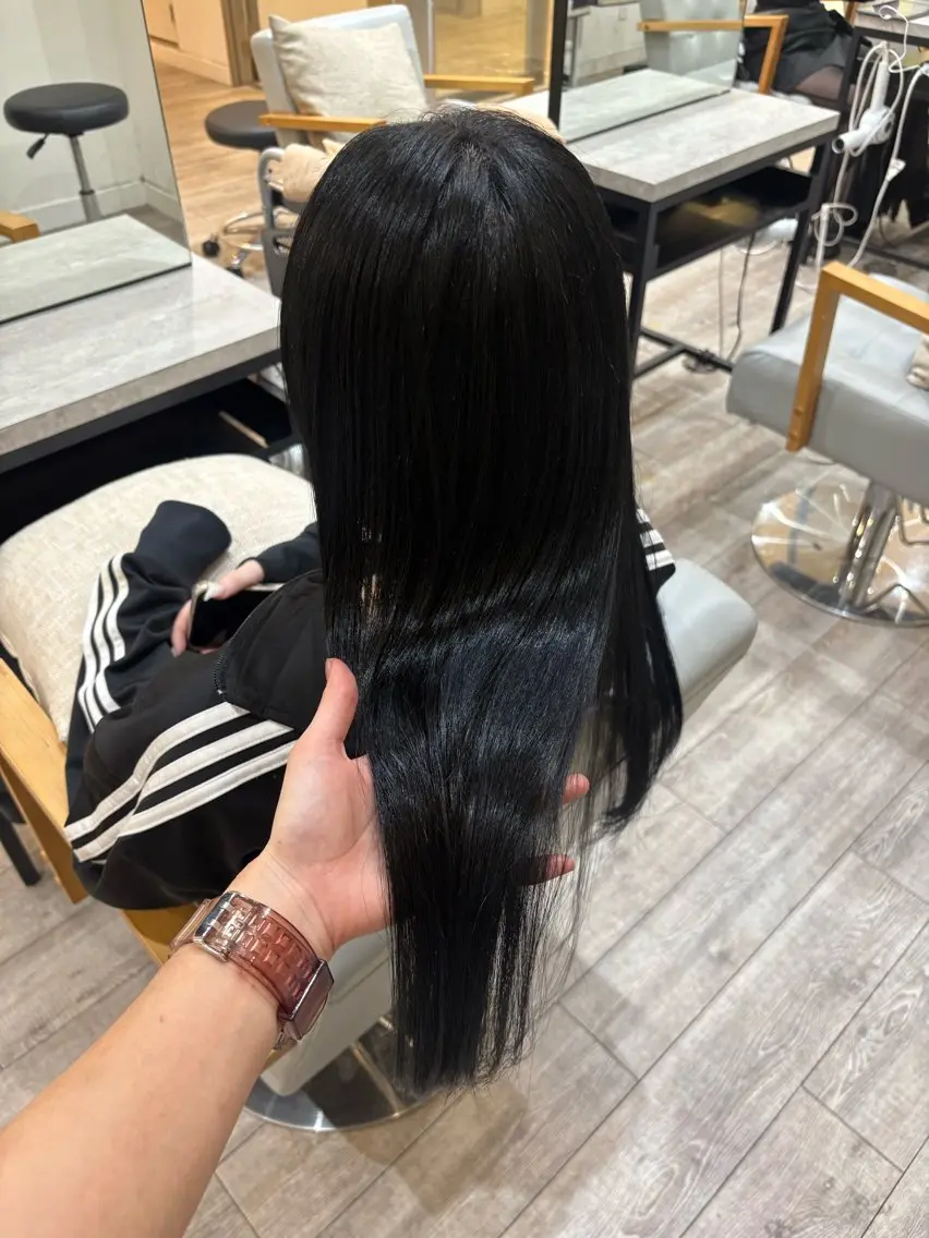 ロング ヘアカラー トリートメント 大木 唯月のヘアスタイル