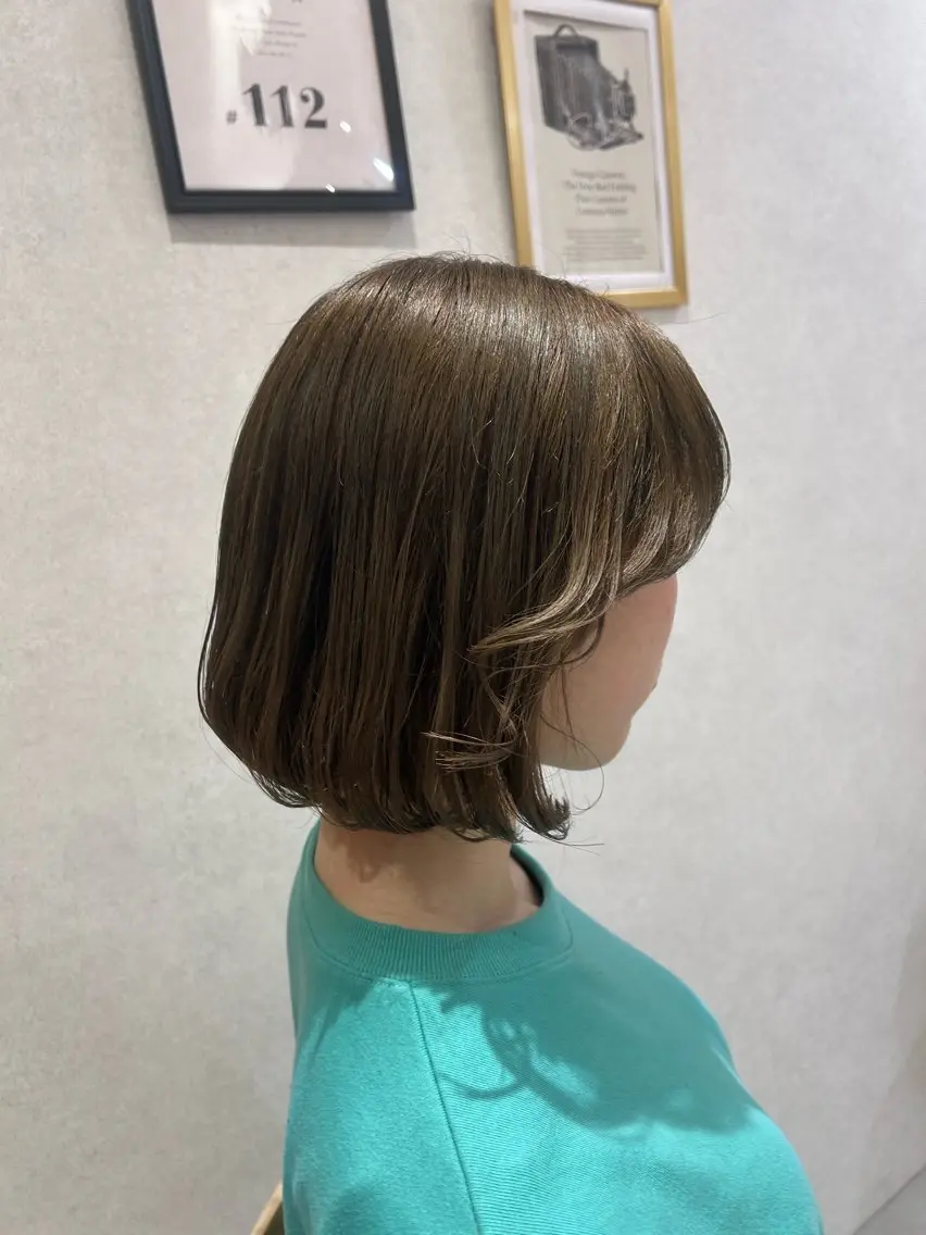 セミロング Mao 🎀bob 赤み撃退🌿艶カラーのヘアスタイル