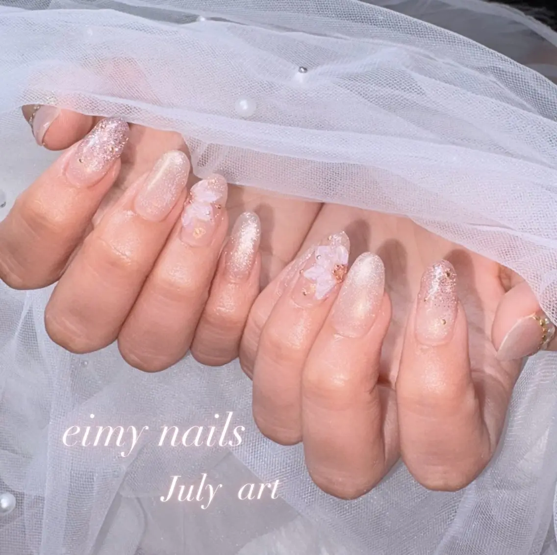ネイル アートネイル オーロラネイル フラワーネイル マグネットネイル ハンドネイル eimy nails♡のネイルデザイン