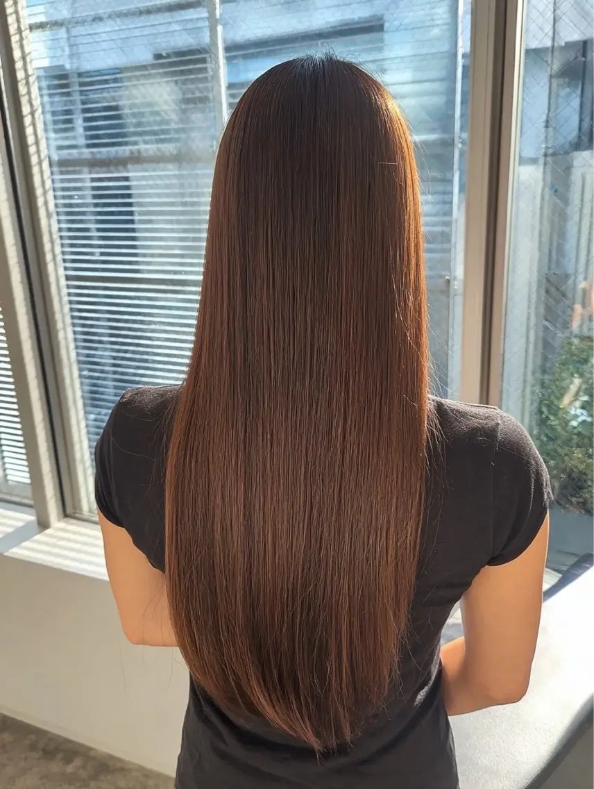 ロング 縮毛矯正 大谷 海愛のヘアスタイル