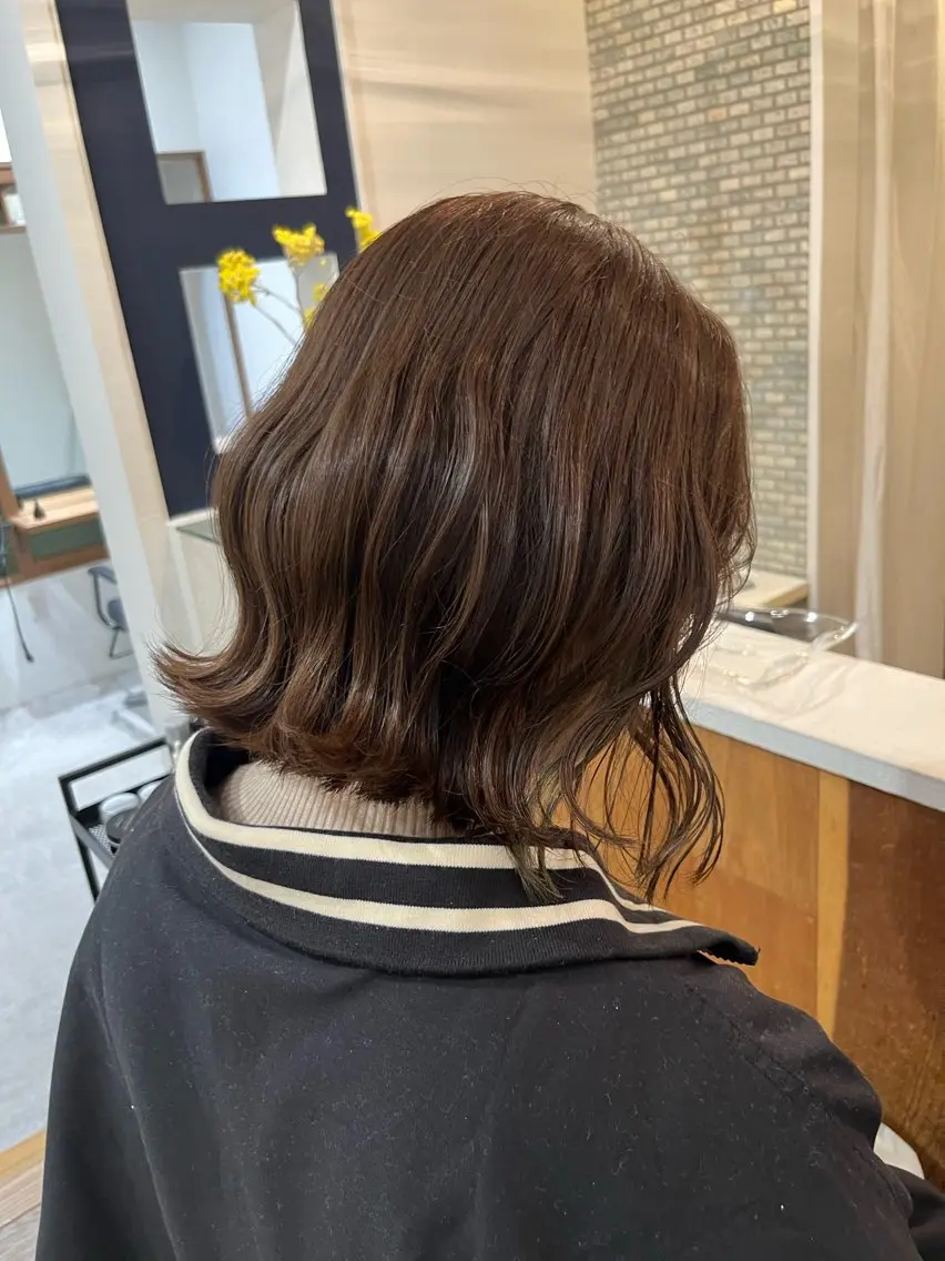 ミディアム トリートメント カット ヘアカラー トリートメント 無料カットモデル‪✨ ✂️Nanami🌷のヘアスタイル
