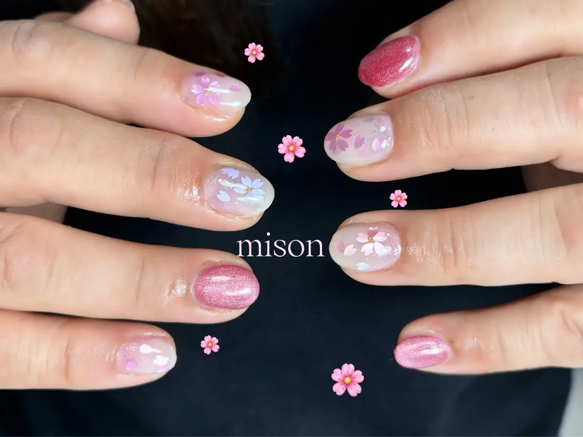 ネイル 春ネイル mison 安形友花のネイルデザイン
