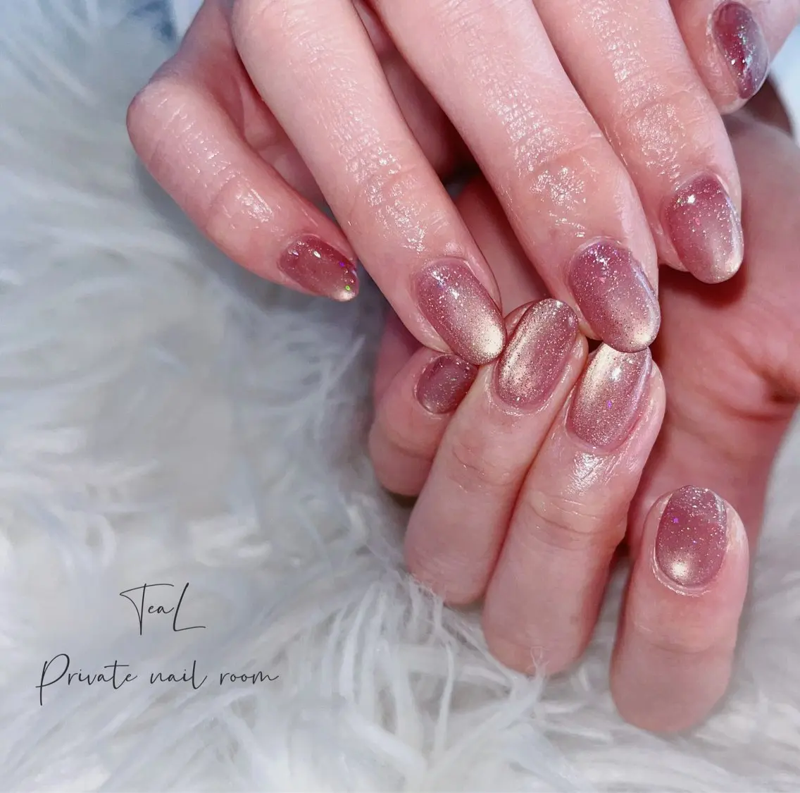 ネイル フラッシュネイル マグネットネイル ワンカラーネイル TeaL nailのネイルデザイン