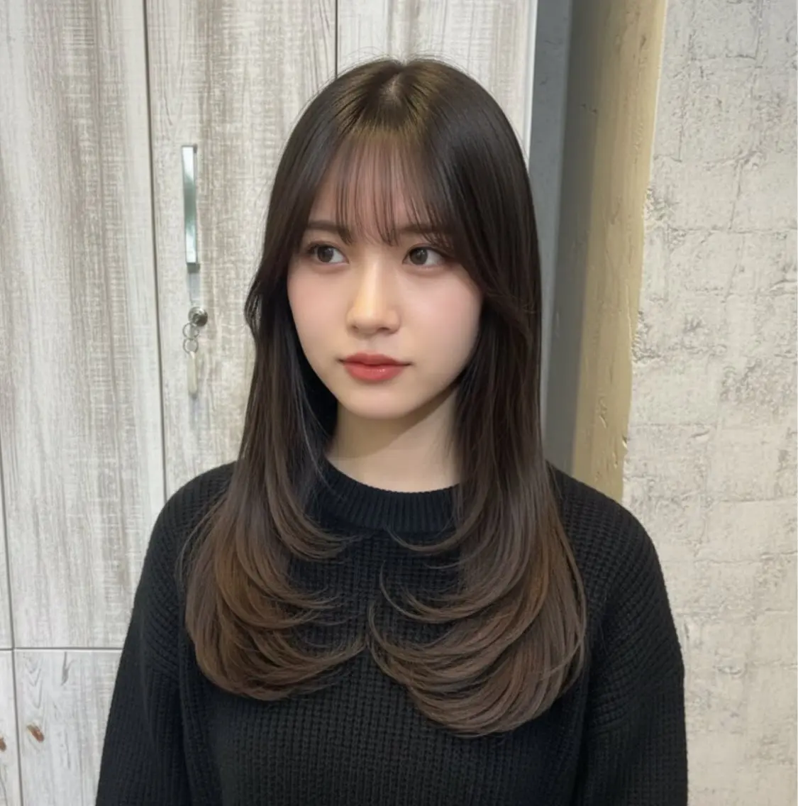 ミディアム カラー カット ✨髪質改善カラー✨ ななみのヘアスタイル