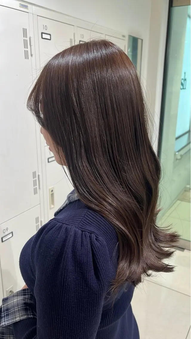 ロング カラー ブラウンカラー 縮毛矯正 透明感【カラー支持率 No.1】リノ🪐のヘアスタイル