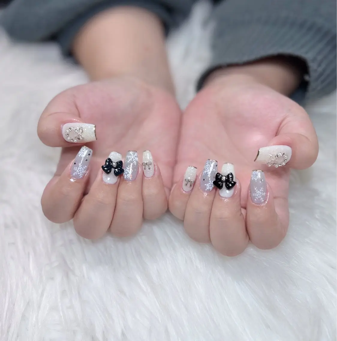 ネイル アートネイル オーロラネイル ジェルネイル 韓国ネイル ロングネイル ハンドネイル Nichi Nailsのネイルデザイン