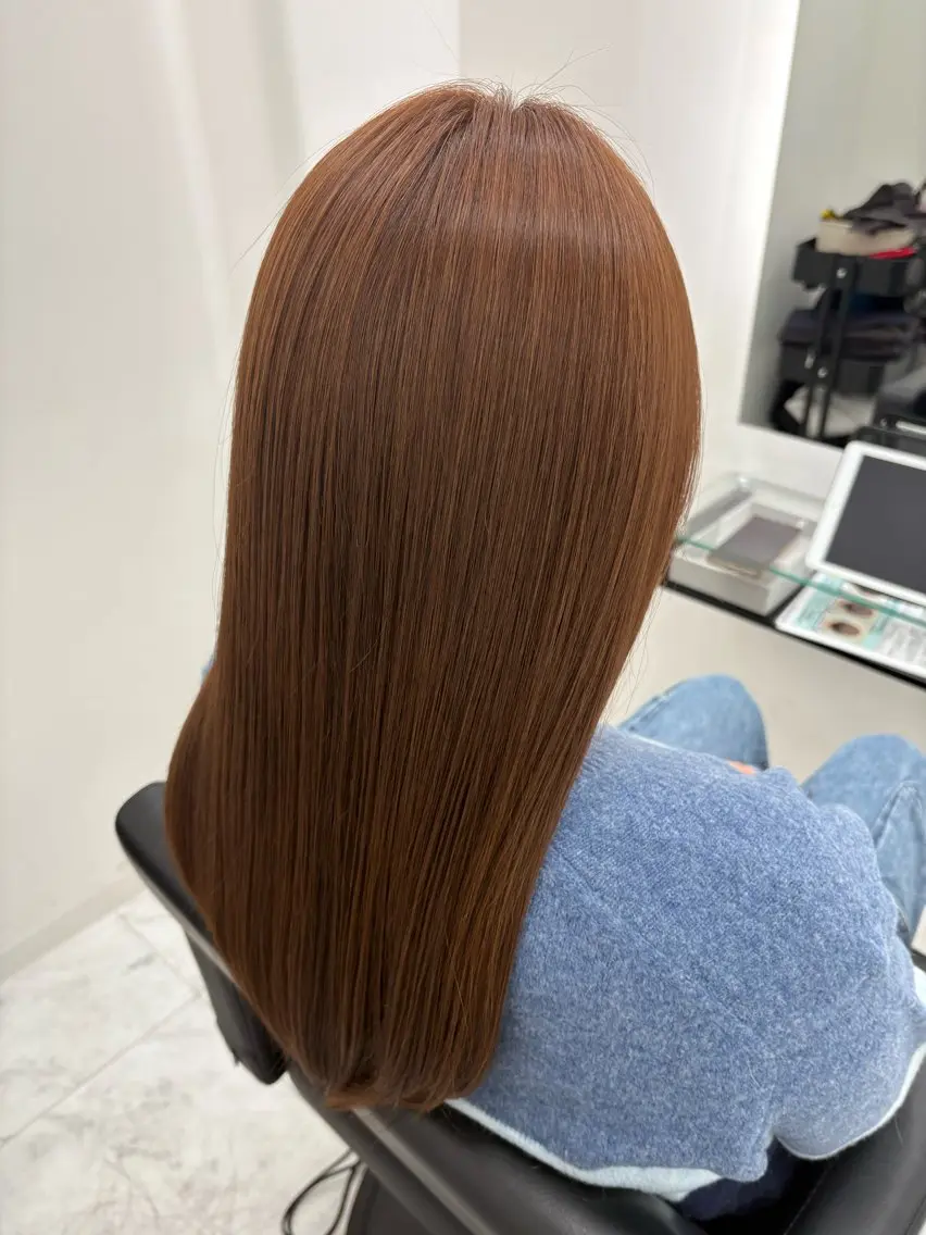 セミロング トリートメント 酸熱トリートメント カット ヘアカラー トリートメント 髪質改善サロン🫧 セキチサトのヘアスタイル
