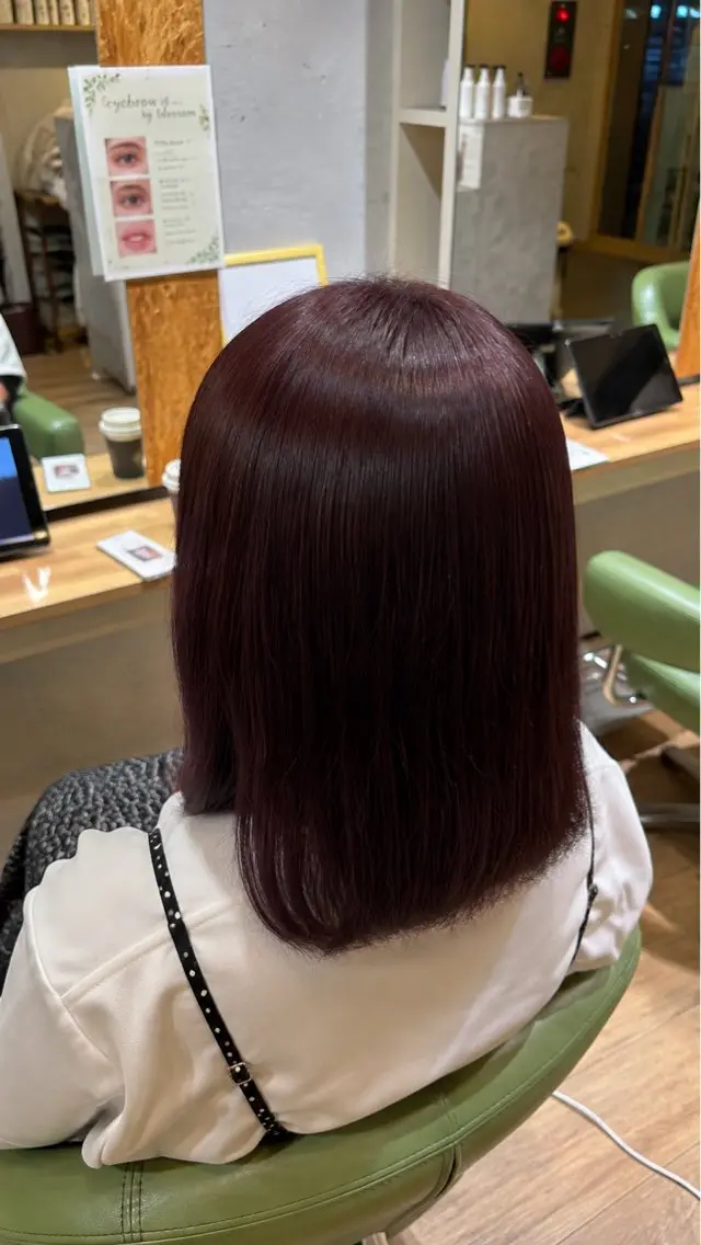 ミディアム ヘアカラー Blossom東中野 カレン💐🤍のヘアスタイル