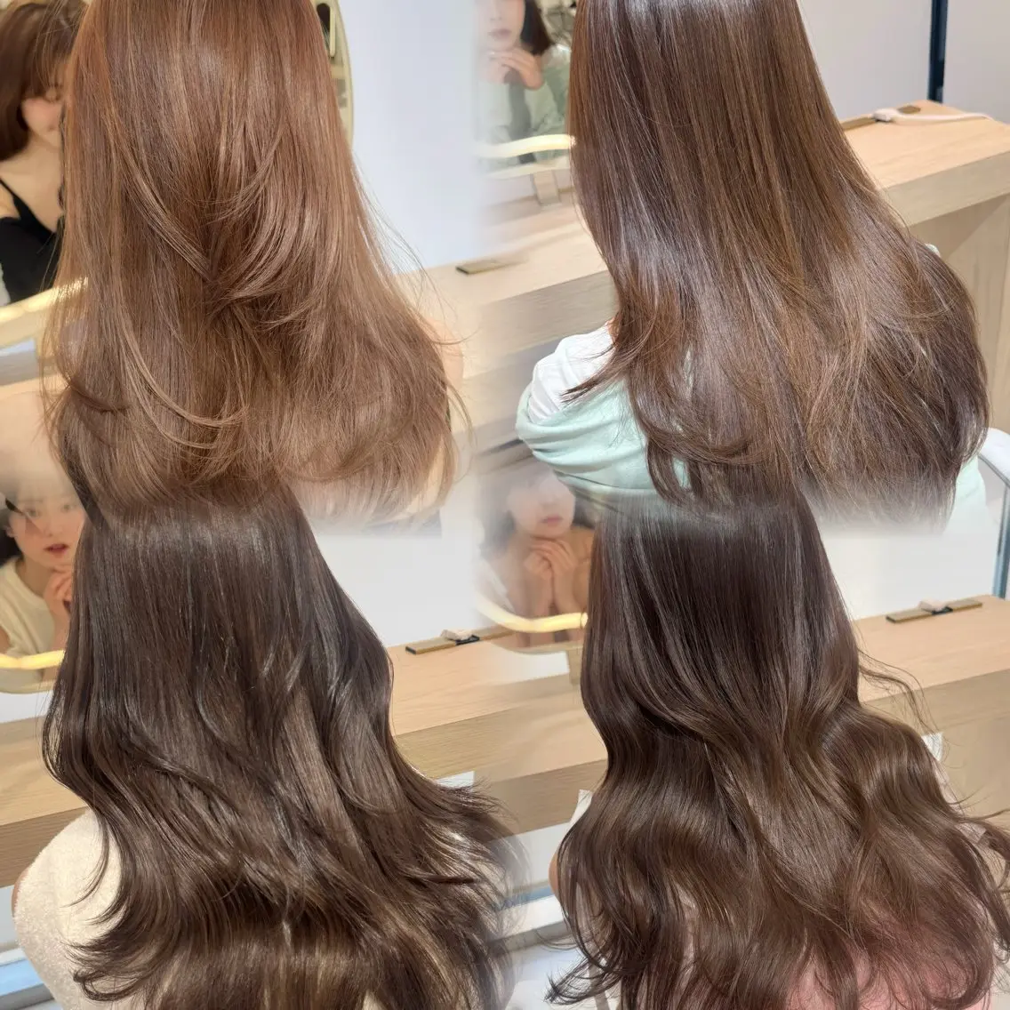 ロング カラー カット ヘアカラー トリートメント 韓国ヘア🇰🇷透明 感カラー/yui💞のヘアスタイル