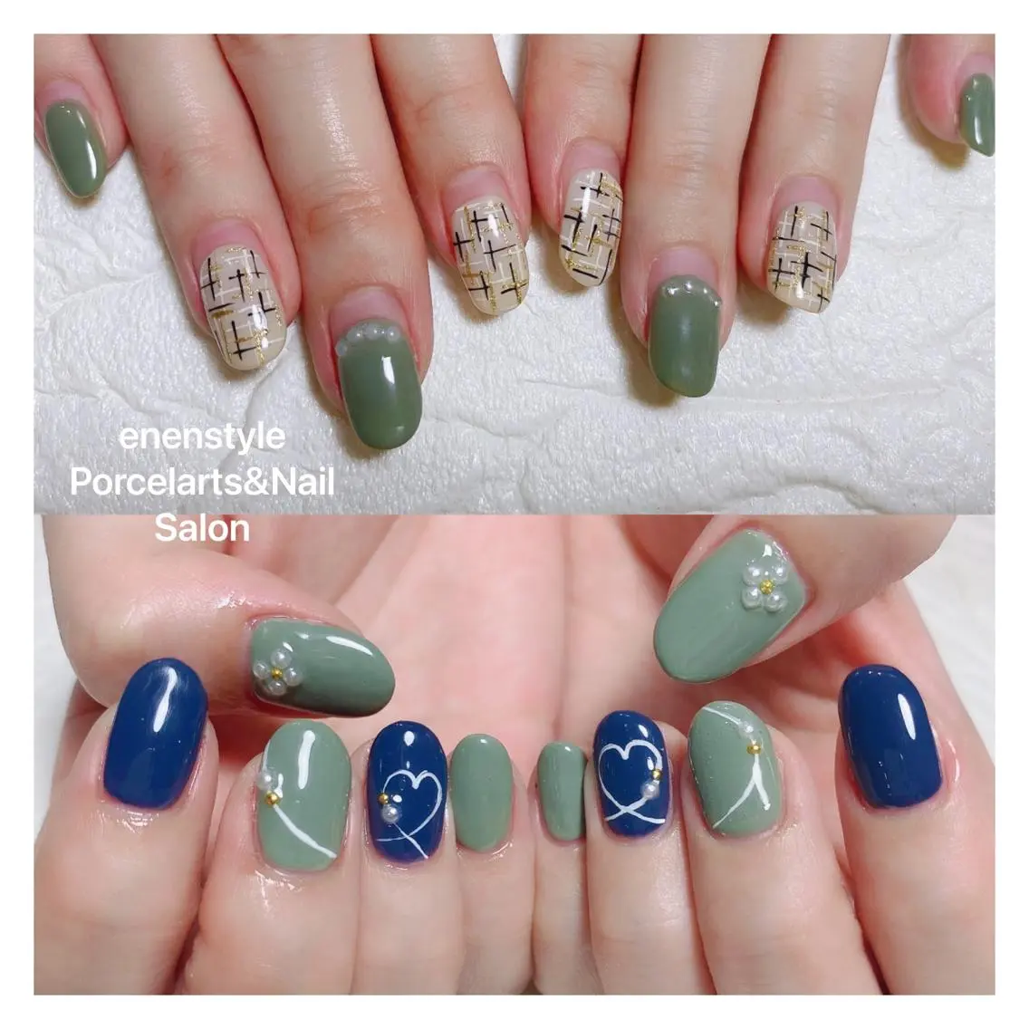 ミディアム ネイル ハンドネイル 🐾enen style 🐾のネイルデザイン