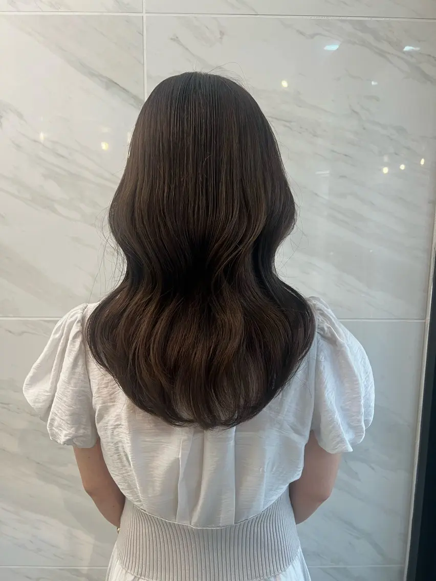 セミロング 韓国風ヘア カット ヘアカラー 🩶レイヤーカット/ さわ🩶のヘアスタイル