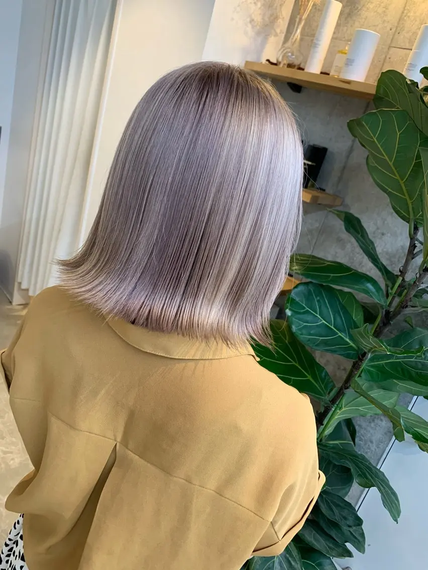 ミディアム カラー ヘアカラー トリートメント 天野 開のヘアスタイル