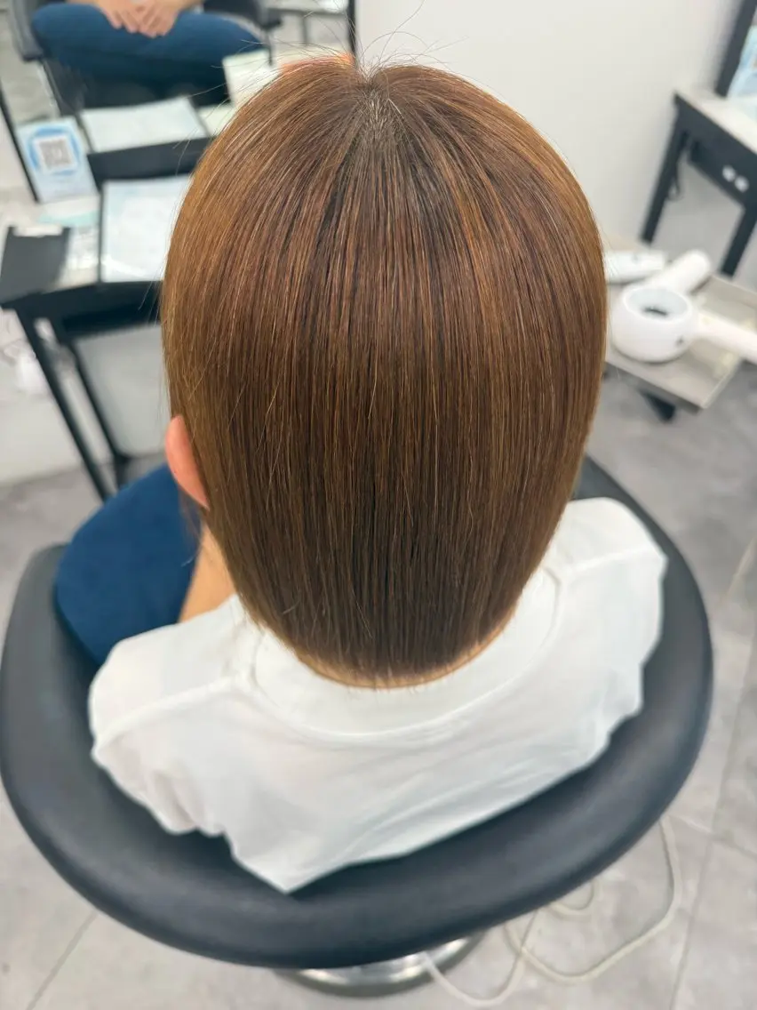 ショート 縮毛矯正 AYANO/ カラー🍭縮毛🌧️のヘアスタイル