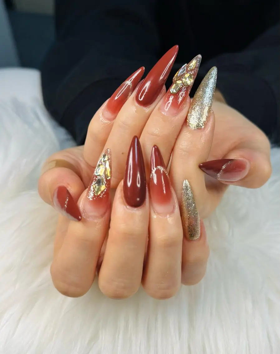 ネイル アートネイル オーロラネイル チークネイル 長さ出し フットネイル Happy Nailのネイルデザイン