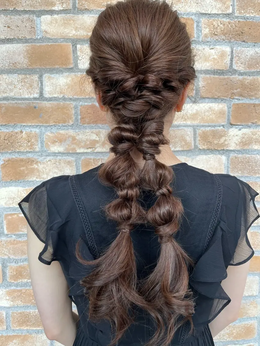 ロング ヘアセット LucksiMie ginza  明松のヘアスタイル