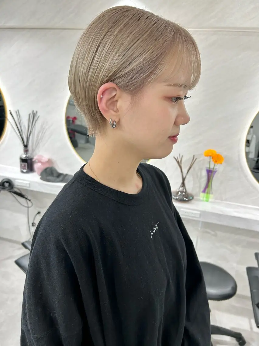 ショート カラー カット ヘアカラー 髪質改善will hairdesignのヘアスタイル