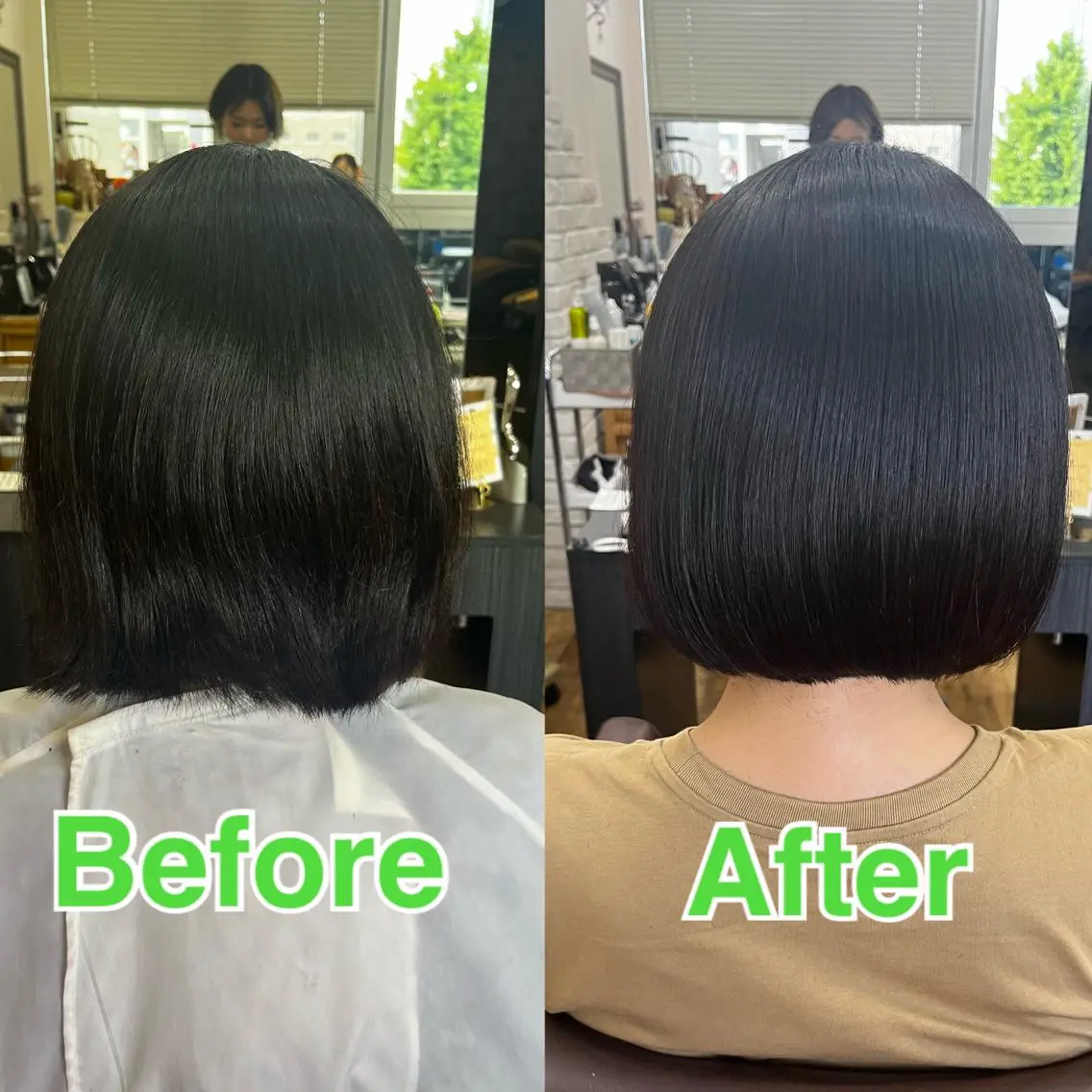 ミディアム パーマ ハイライト 酸性ストレート ストレートパーマ きむえり/髪質改善 /うねり広がり改善のヘアスタイル