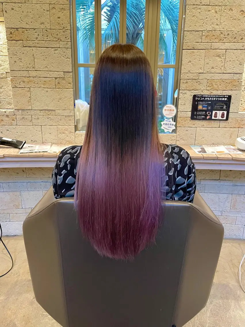 ロング ヘアカラー トリートメント 木村 一葵のヘアスタイル