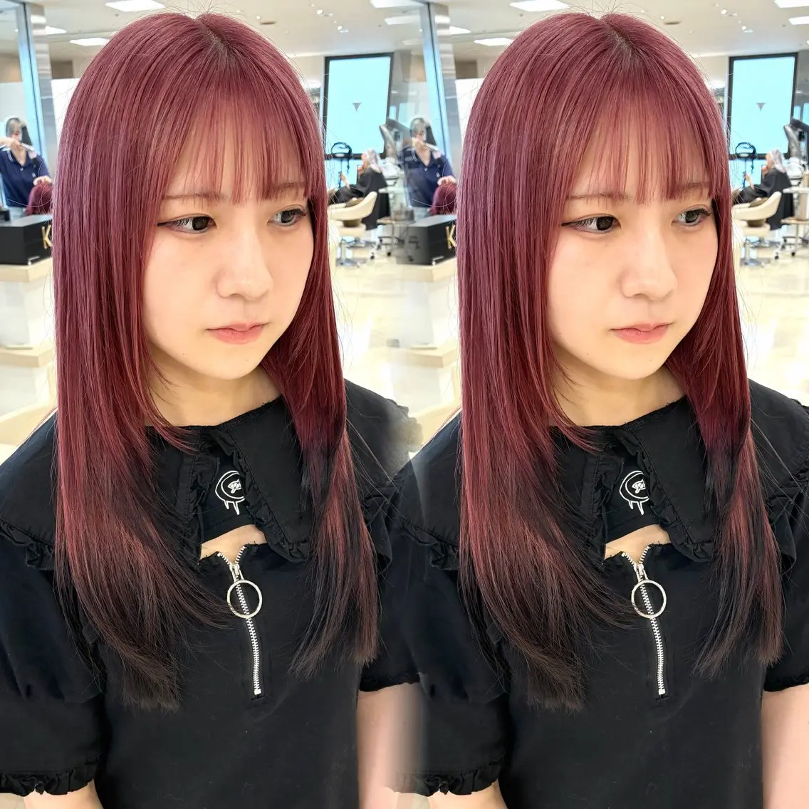 ロング カラー ヘアカラー トリートメント 暖色/ブリーチカラー 🎀 M i k uのヘアスタイル